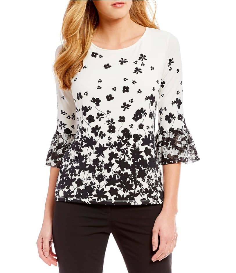 women's long bell sleeve tops 