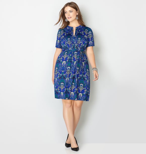 Pintuck Plus Size dress