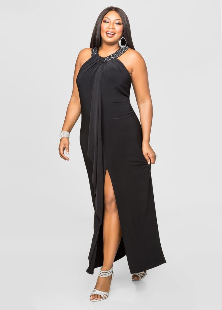 Plus sizes Dress Halter Neck